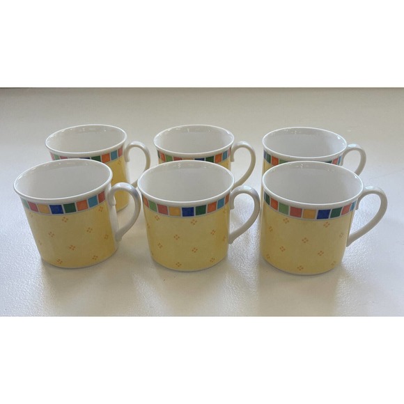 Villeroy & Boch Other - Villeroy & Boch Cup Twist Alea Limone Coffee Mug Yellow Retro EUC Set of 6